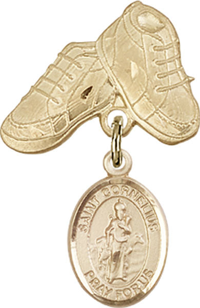 St. Cornelius Charm and Baby Boots Pin