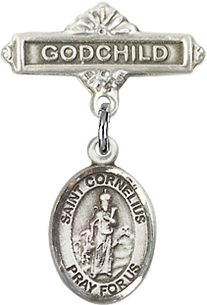 St. Cornelius Charm and Godchild Badge Pin