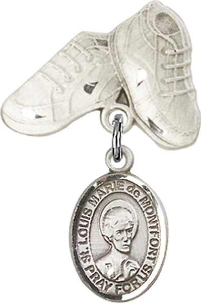 St. Louis Marie de Montfort Charm and Baby Boots Pin