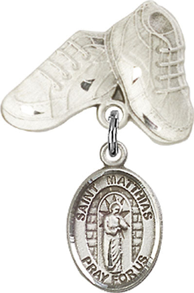 St. Matthias the Apostle Charm and Baby Boots Pin
