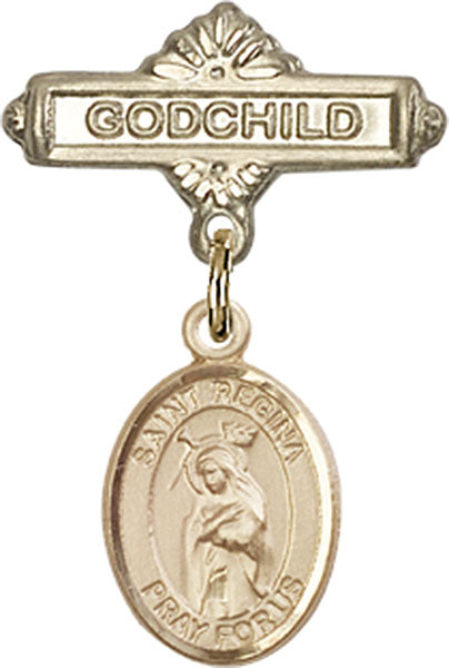 St. Regina Charm and Godchild Badge Pin