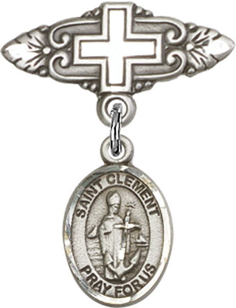 St. Clement Charm and Badge Pin with Cross