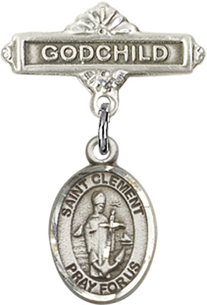St. Clement Charm and Godchild Badge Pin