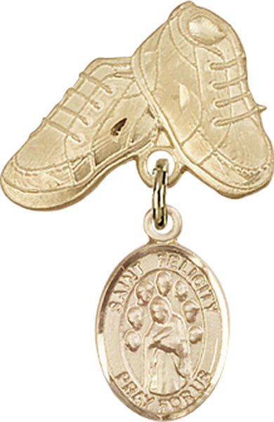 St. Felicity Charm and Baby Boots Pin