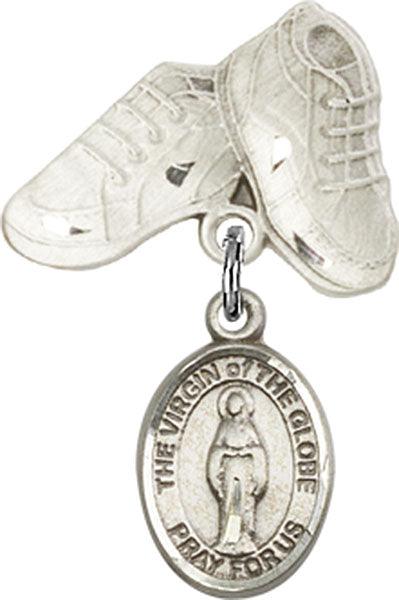 Virgin of the Globe Charm and Baby Boots Pin