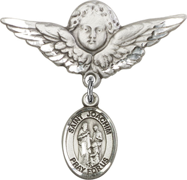 St. Joachim Charm and Angel with Larger Wings Badge Pin