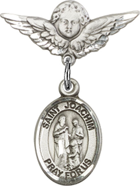 St. Joachim Charm and Angel with Smaller Wings Badge Pin