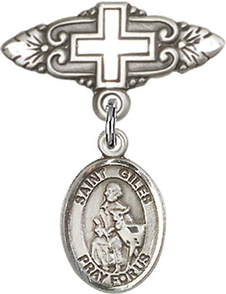 St. Giles Charm and Badge Pin with Cross