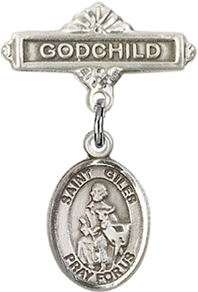 St. Giles Charm and Godchild Badge Pin
