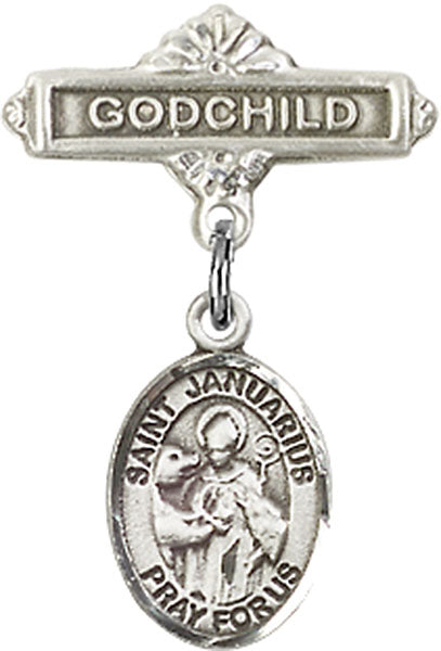 St. Januarius Charm and Godchild Badge Pin