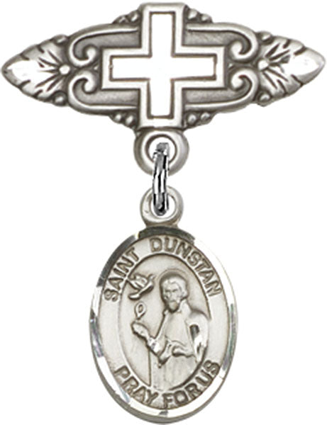 St. Dunstan Charm and Badge Pin with Cross