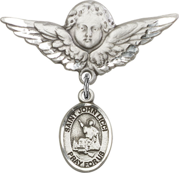St. John Licci Charm and Angel with Larger Wings Badge Pin