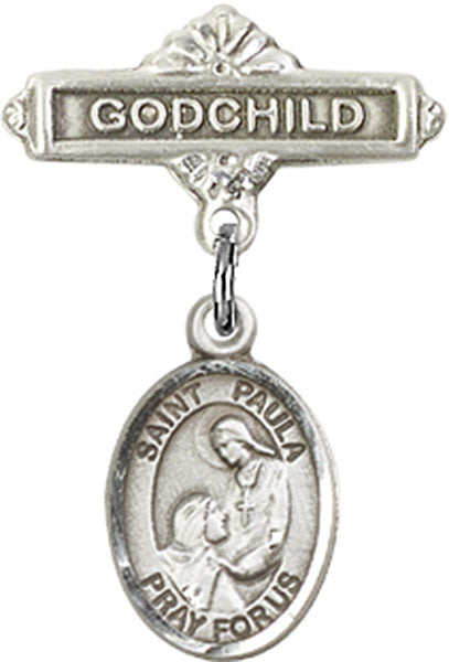 St. Paula Charm and Godchild Badge Pin