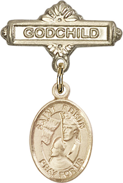 St. Edwin Charm and Godchild Badge Pin