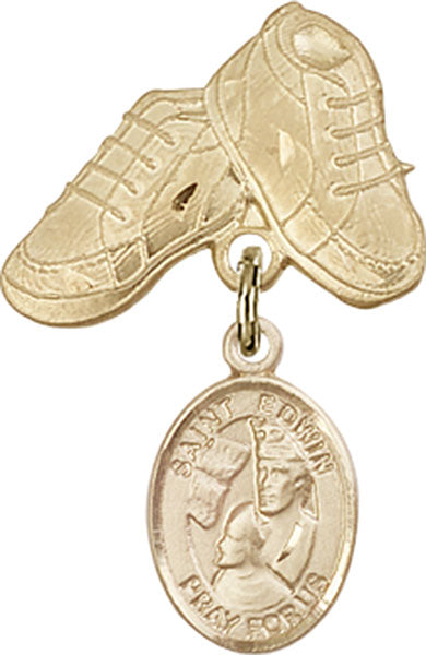 St. Edwin Charm and Baby Boots Pin