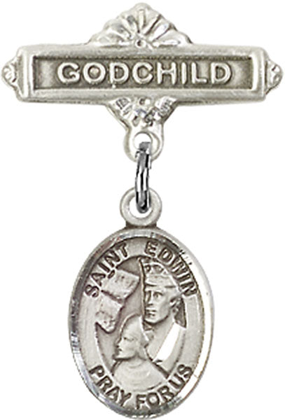 St. Edwin Charm and Godchild Badge Pin