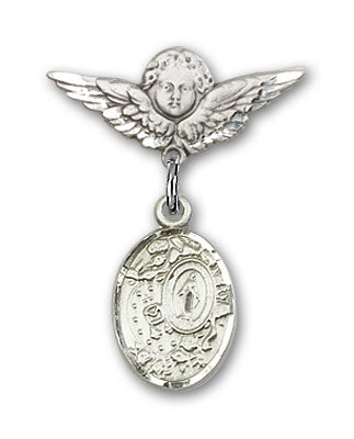Miraculous Charm and Angel with Smaller Wings Badge Pin