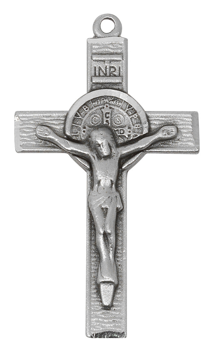 Pewter St. Benedict Crucifix Necklace