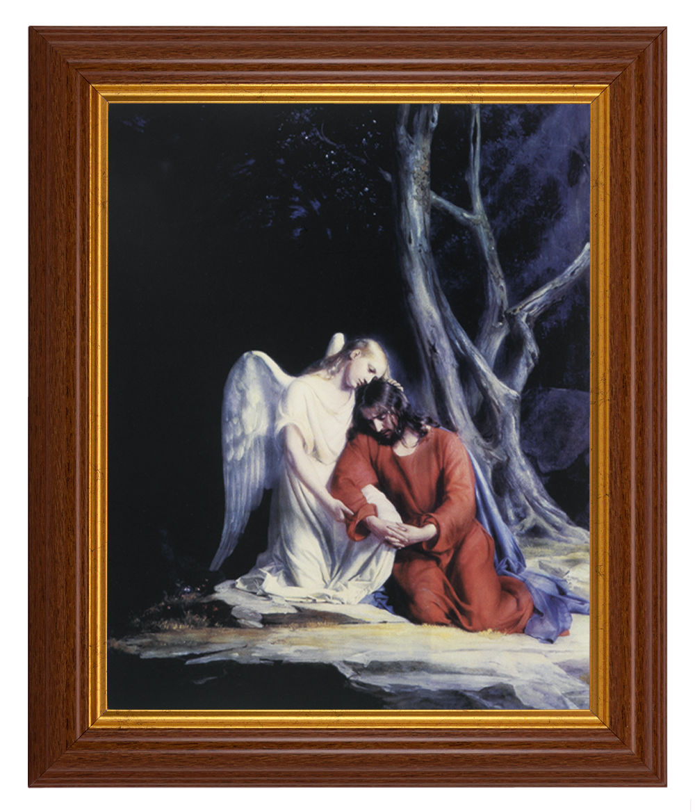 Agony in the Garden 8x10 Textured Artboard Dark Walnut Frame