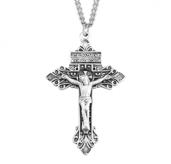 Antiqued Pardon Crucifix Necklace