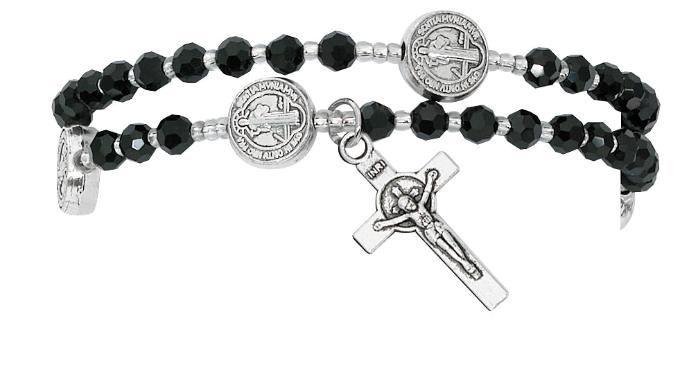 Black Crystal Twist St. Benedict Rosary