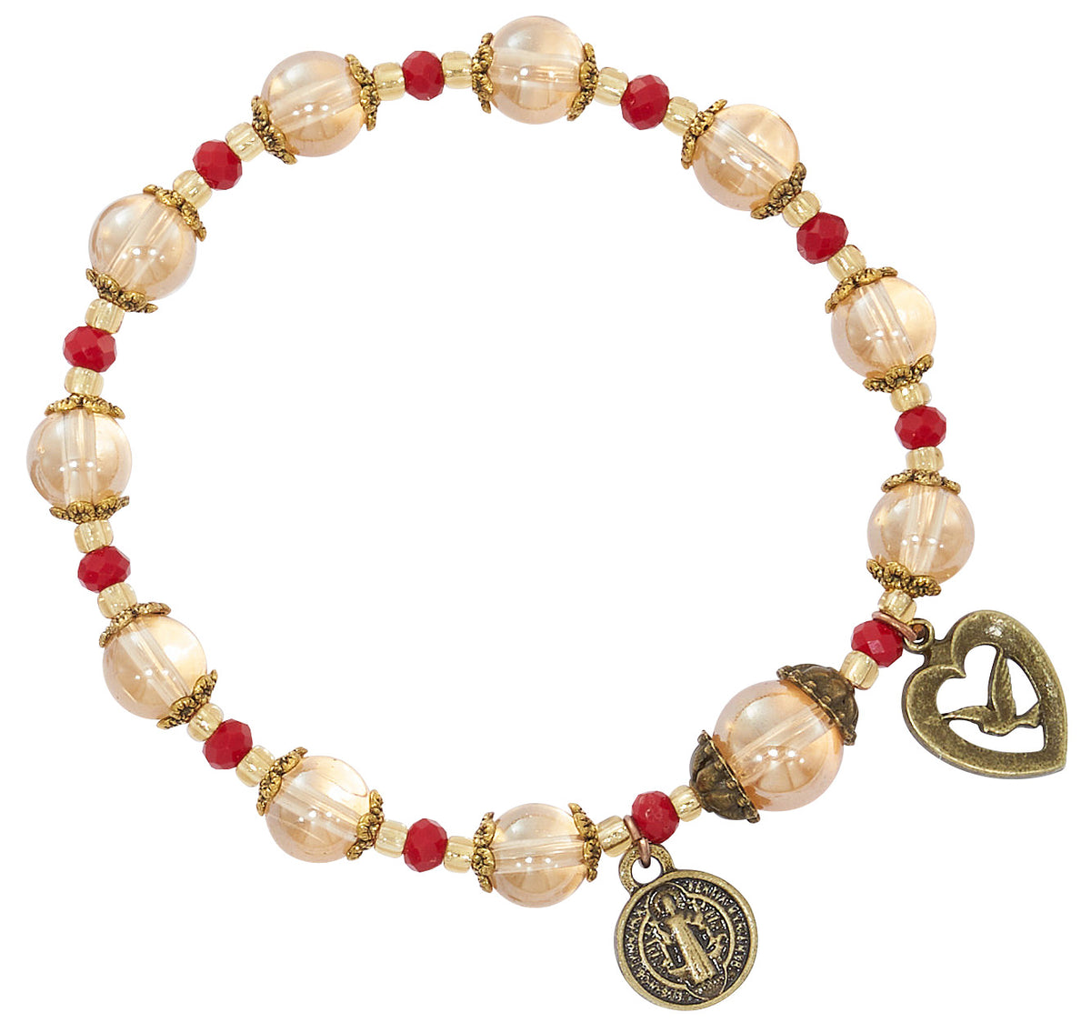 Topaz and Red Holy Spirit Bracelet