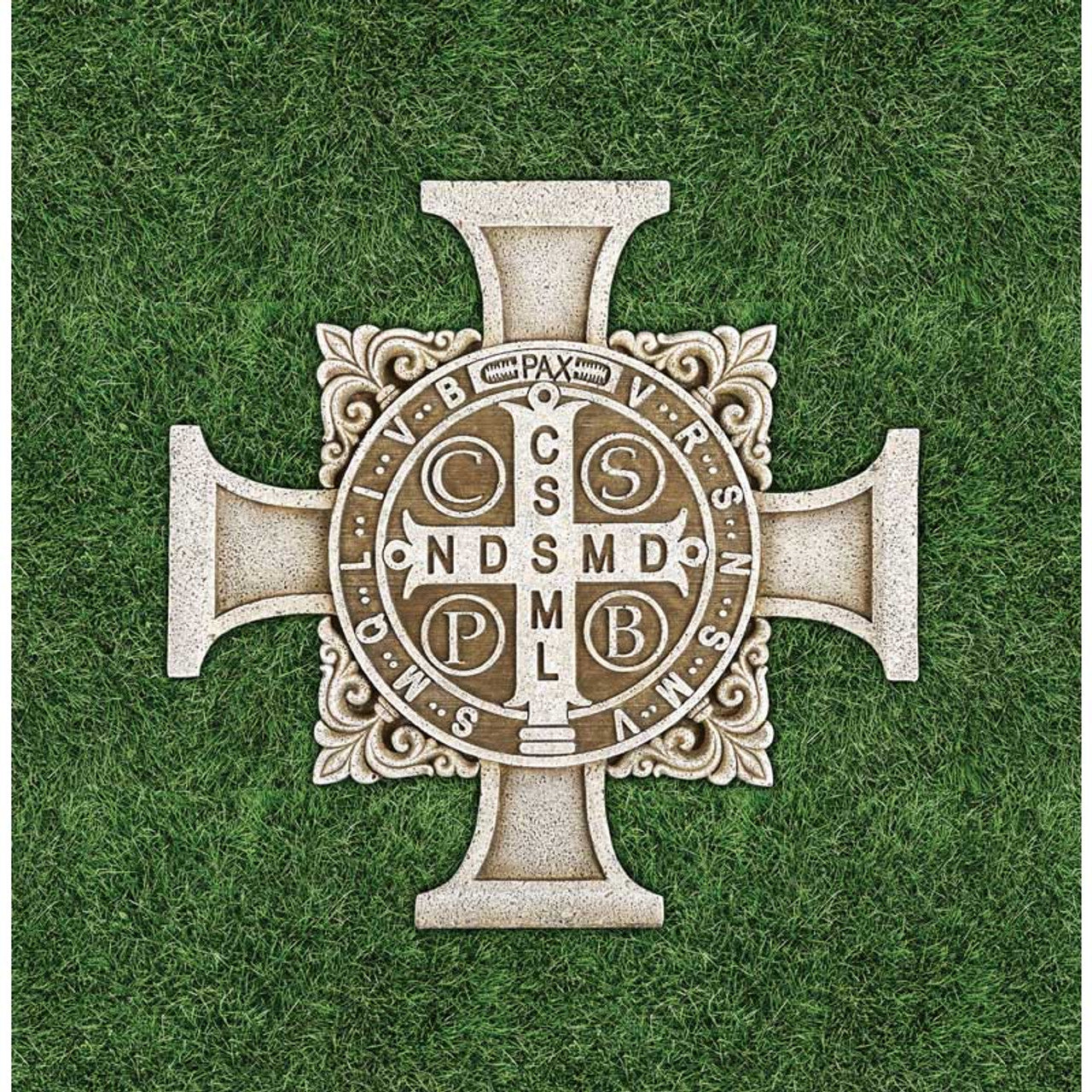 Saint Benedict Stepping Stone Cross 11" High