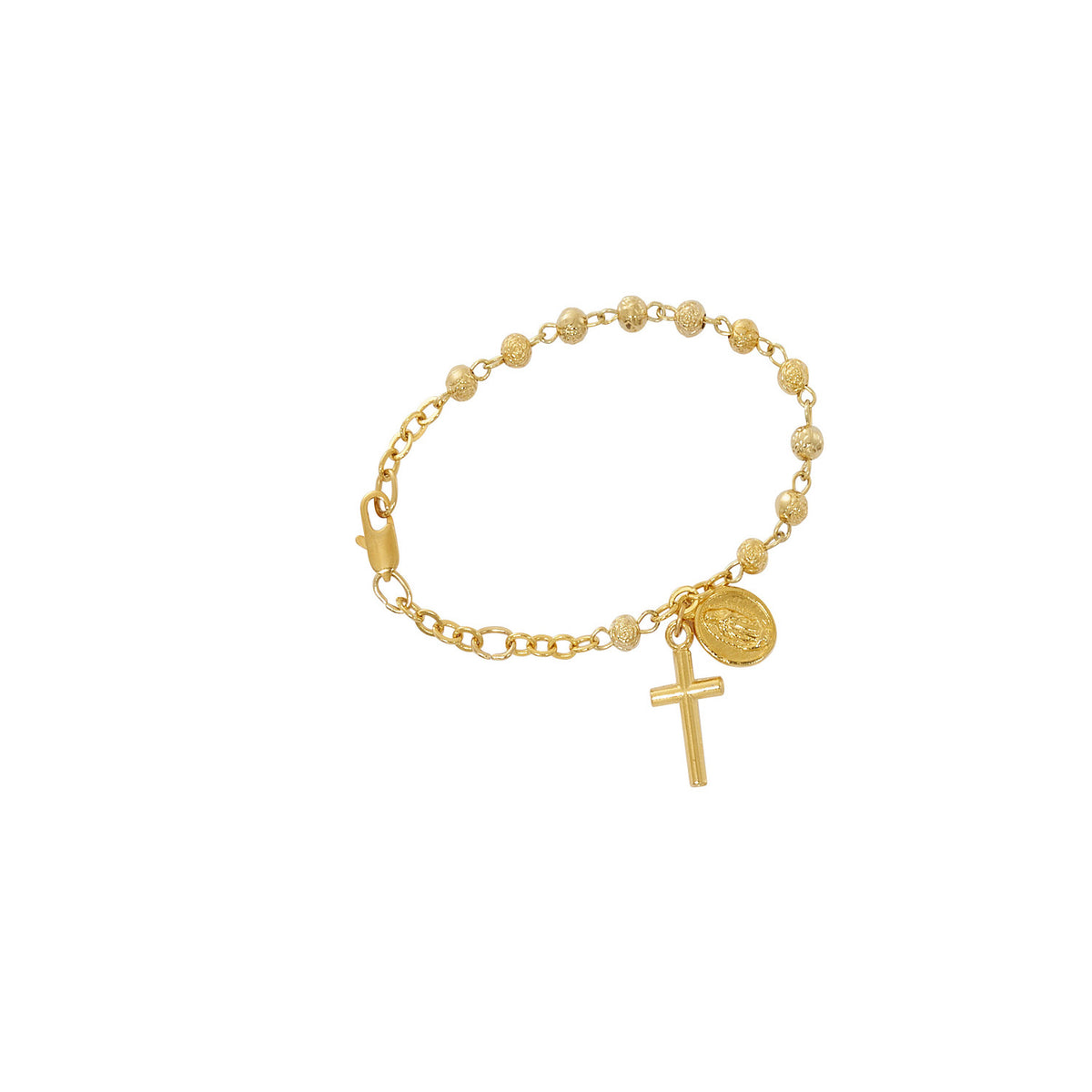 Baby's Gold Tone Rosebud Guadalupe Bracelet