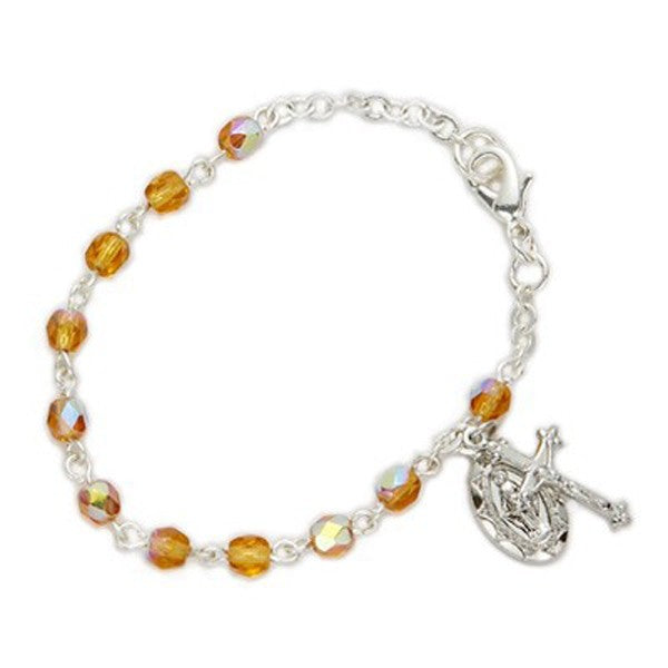 Baby Birthstone Rosary Bracelets