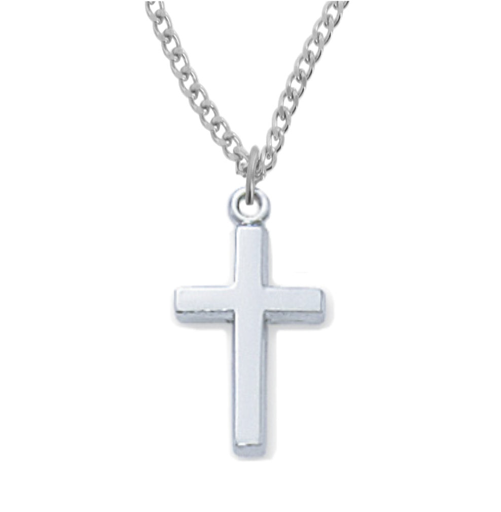 Baby Cross Pendant - Silvertone or Goldtone
