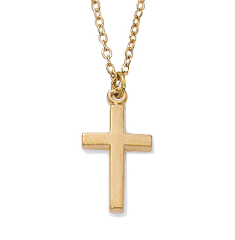 Baby Cross Pendant - Silvertone or Goldtone