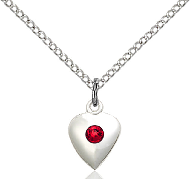 Baby Heart Pendant with Birthstone Options