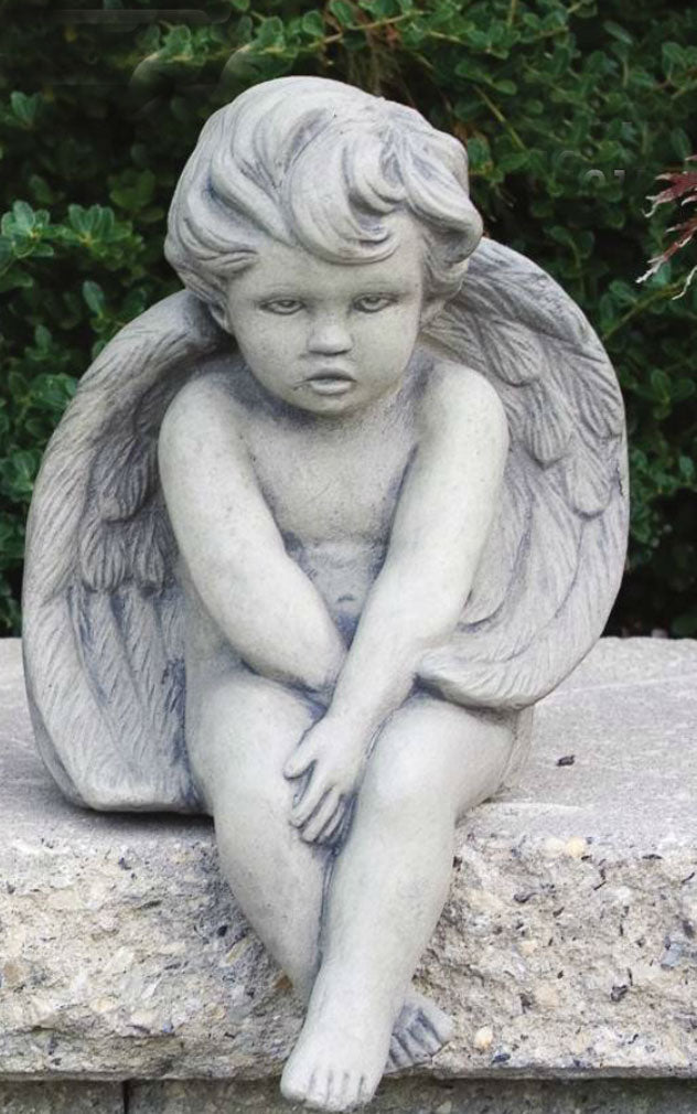 Baby Seated Angel Statue 12 Inches