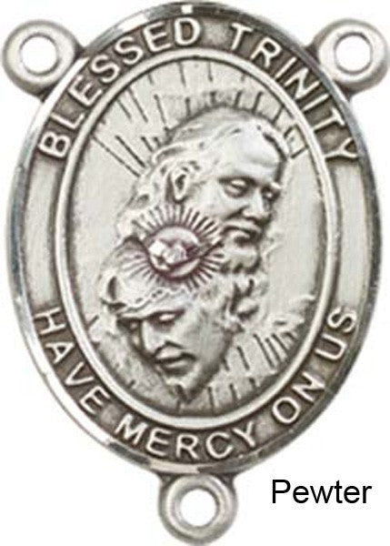 Blessed Trinity Rosary Centerpiece Sterling Silver or Pewter