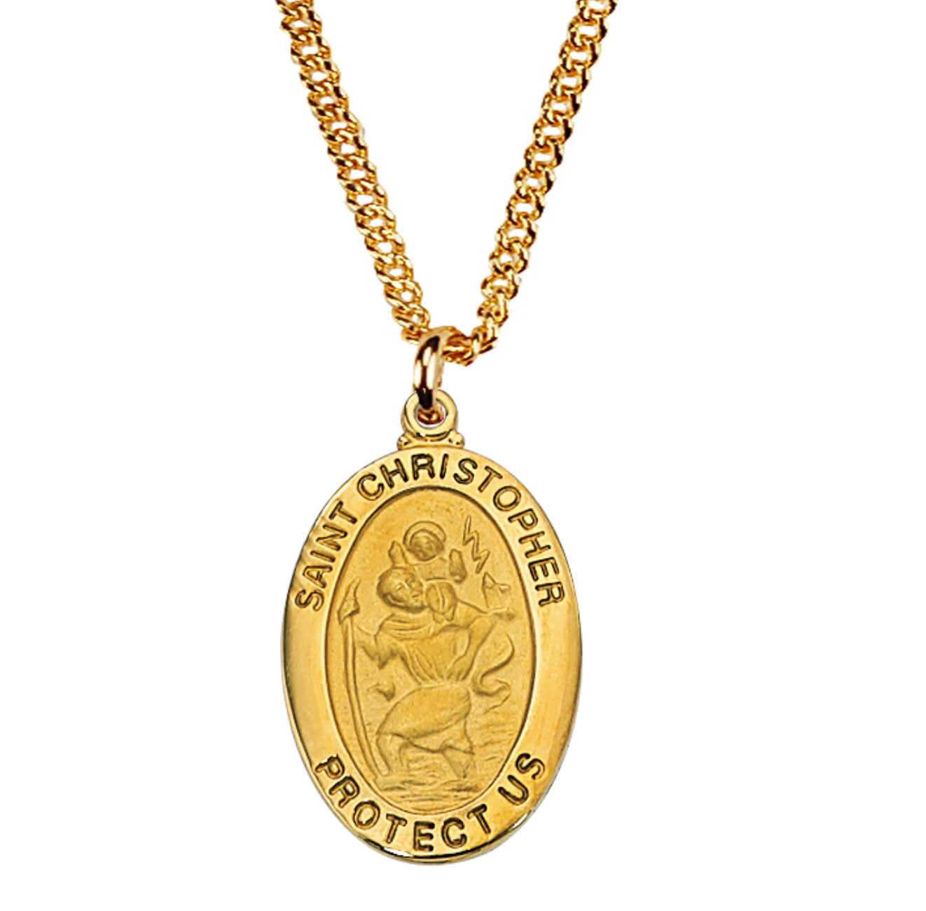 Saint Christopher Goldtone Medal for Boys