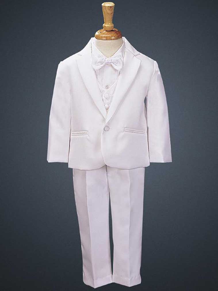 White Tuxedo with Vest and Bowtie for Boys