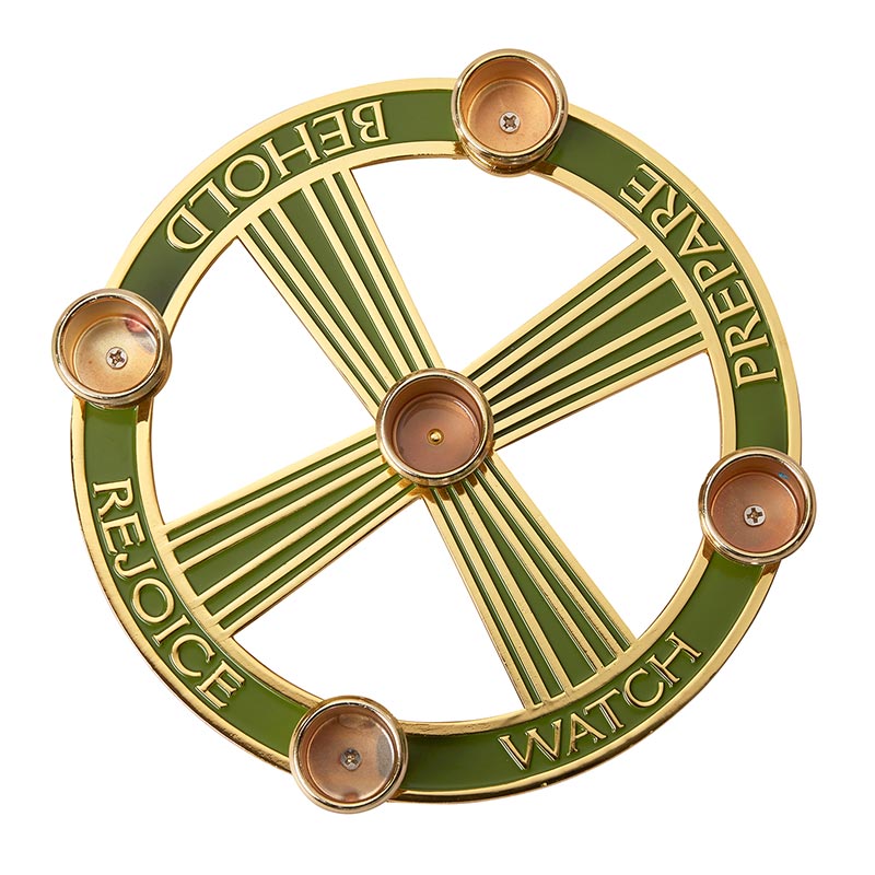 Brass Watch Prepare Rejoice Behold Advent Candleholder