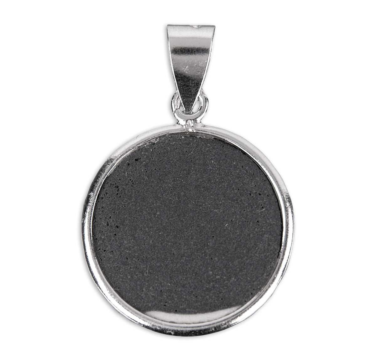 Black Madonna Profile Cameo Medal Necklace, Sterling Silver