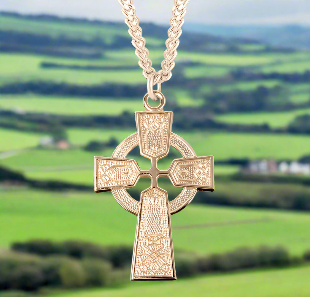 Celtic Cross 14kt Gold Plated, two sizes for Women