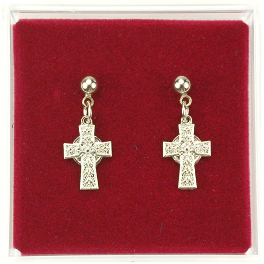 Celtic Cross Dangle Earrings