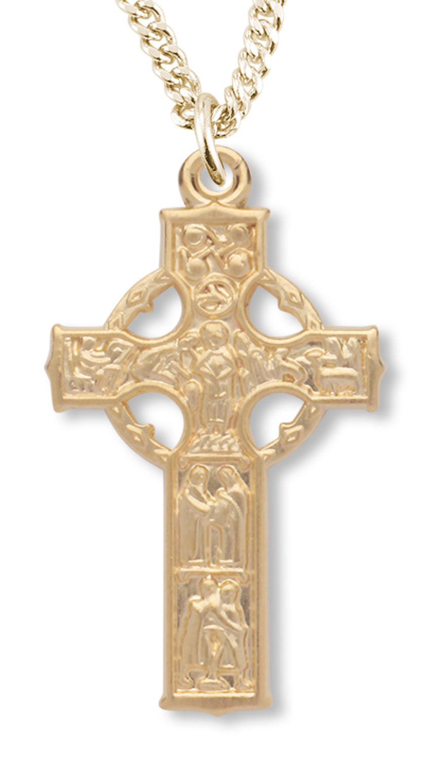 Celtic Cross Gold Plated 3 sizes