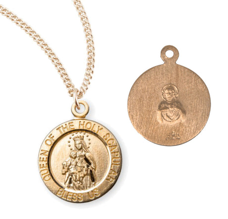 Charm Size Queen of the Holy Scapular Necklace