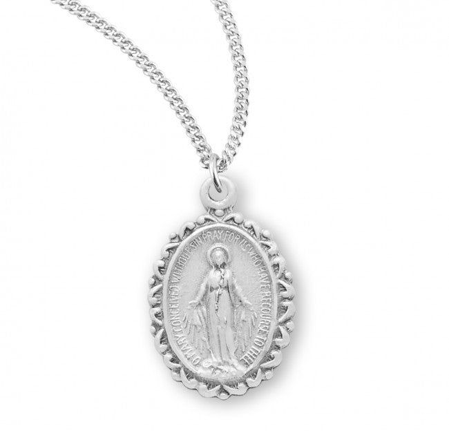 Child Size Fleur De Lis Border Miraculous Medal