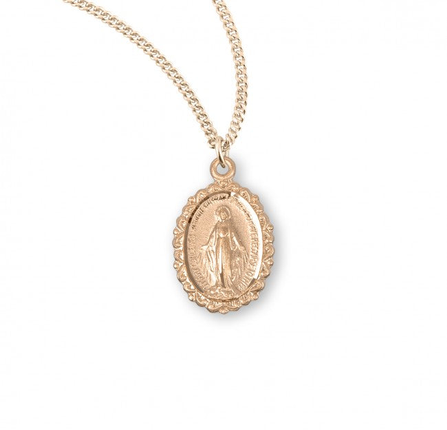 Child Size Fleur De Lis Border Miraculous Medal
