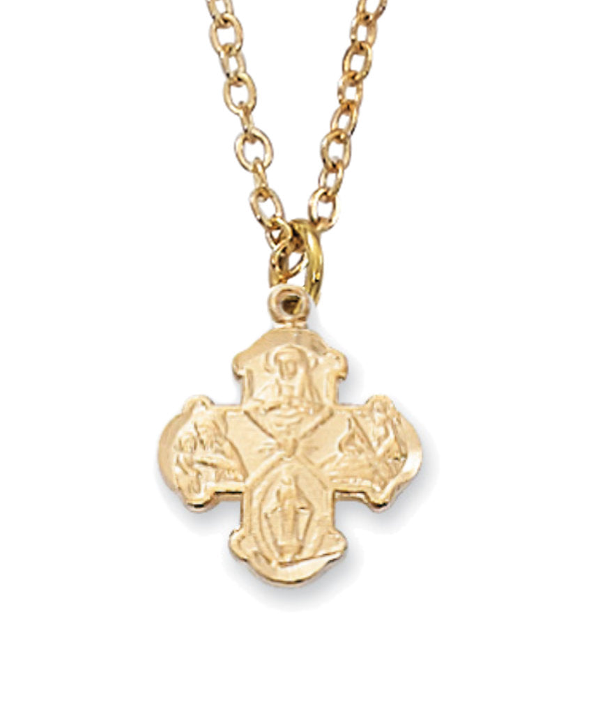 Child Size Four-Way Medal Goldtone