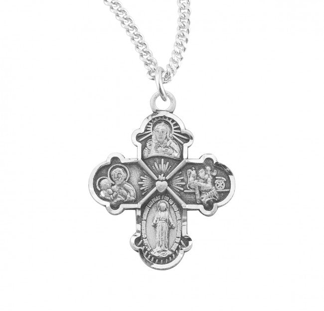 Child's Four Way Pendant with 16 Inch Chain