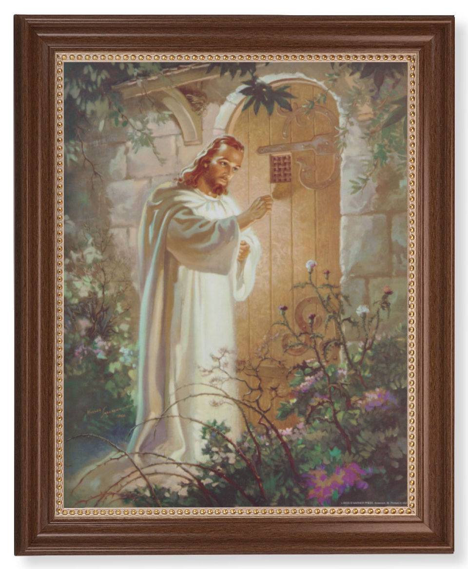 Christ Knocking 11x14 Framed Print Artboard