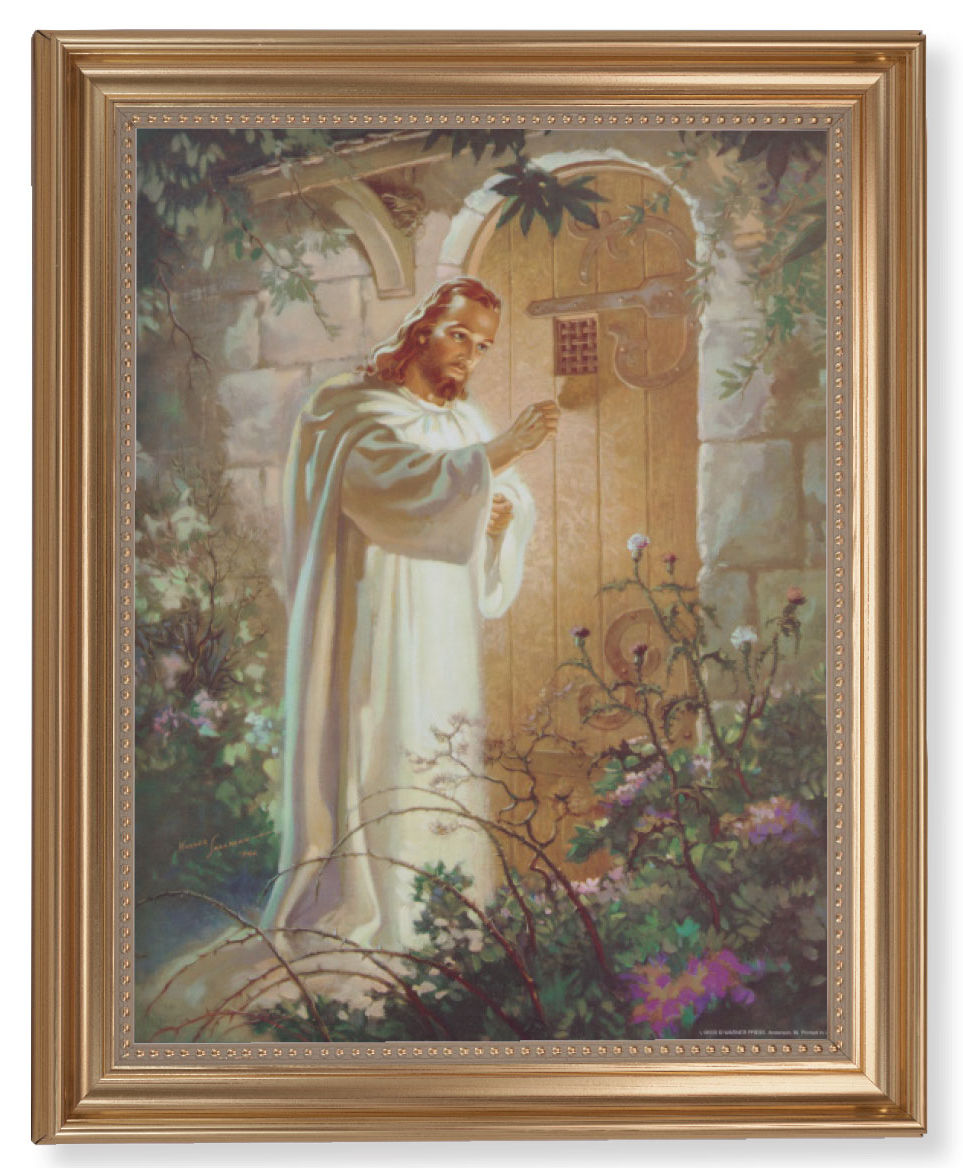 Christ Knocking 11x14 Framed Print Artboard
