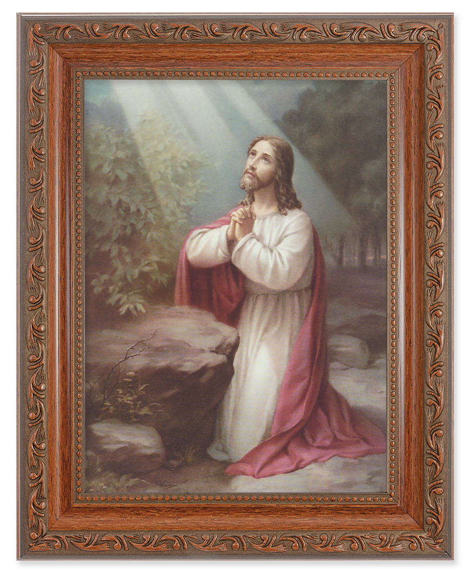 Christ on the Mount of Olives 6x8 Print Under Glass