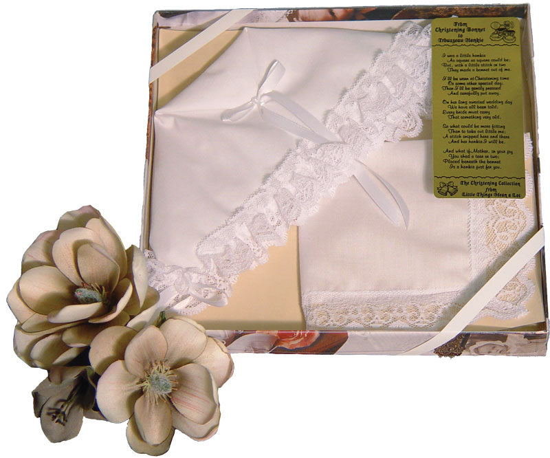 Christening Baptism Bonnet to Wedding Hankie